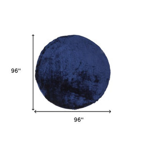 Homeroots 5' Handmade Pink Shag Area Rug - Luxurious Tufted Design For Cozy Living Spaces And Decor Accents Blue,Black Polyester 510973