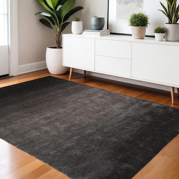 Homeroots 5' Handmade Pink Shag Area Rug - Luxurious Tufted Design For Cozy Living Spaces And Decor Accents 4' X 6' Polyester 510976