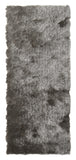 Homeroots 6' Charcoal Shag Hand Tufted Runner Rug Gray,Black Cotton Blend 510979