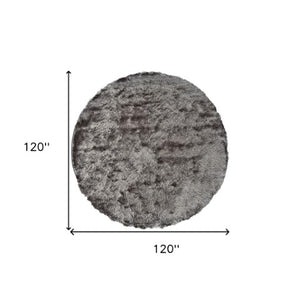 Homeroots 5' Handmade Pink Shag Area Rug - Luxurious Tufted Design For Cozy Living Spaces And Decor Accents 10' Round Polyester 510981