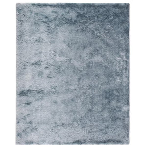 Homeroots 5' X 8' Blue And Silver Shag Tufted Handmade Area Rug Blue,Silver Polyester 510984