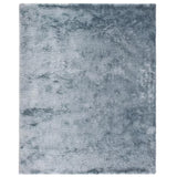 Homeroots 5' X 8' Blue And Silver Shag Tufted Handmade Area Rug Blue,Silver Polyester 510984