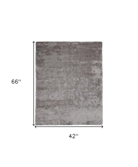 Homeroots 5' Handmade Pink Shag Area Rug - Luxurious Tufted Design For Cozy Living Spaces And Decor Accents 4' X 6' Polyester 510990