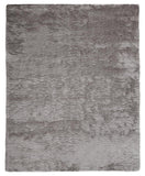 Homeroots 5' X 8' Gray And Silver Shag Handmade Area Rug Gray,Silver Polyester 510991