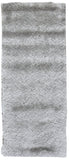 Homeroots 6' Gray Shag Hand Tufted Runner Rug Gray,Silver Cotton Blend 510993