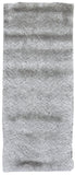 Homeroots 6' Gray Shag Hand Tufted Runner Rug Gray,Silver Cotton Blend 510993