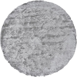 HomeRoots 4' Handmade Pink Shag Area Rug - Plush Retro Design for Cozy Comfort in Any Room Decor Style 8' Round 510994