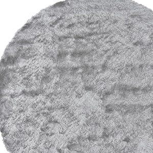 Homeroots 5' Handmade Pink Shag Area Rug - Luxurious Tufted Design For Cozy Living Spaces And Decor Accents Gray,Silver Polyester 510994