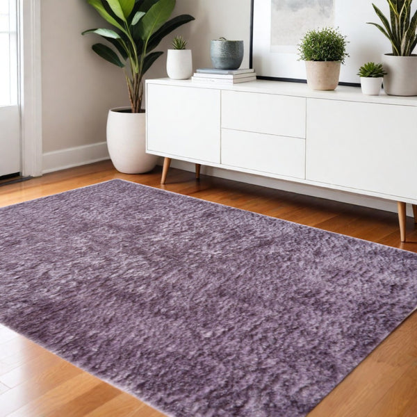 HomeRoots 4' Handmade Pink Shag Area Rug - Plush Retro Design for Cozy Comfort in Any Room Decor Style 4' X 6' 510997