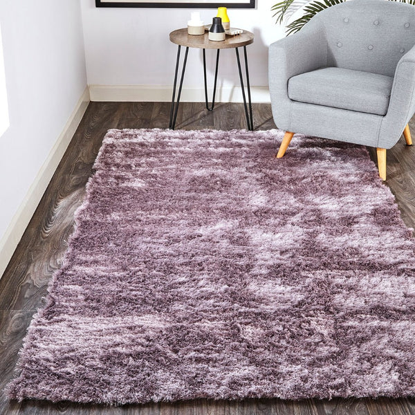 HomeRoots 4' Handmade Pink Shag Area Rug - Plush Retro Design for Cozy Comfort in Any Room Decor Style 4' X 6' 510997