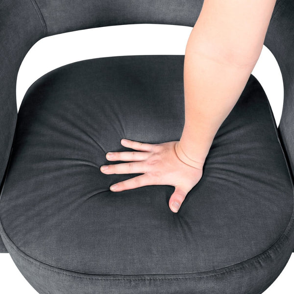 English Elm Modern Velvet Swivel Accent Chair with Pocket Coil Support for Living Room B011P452465