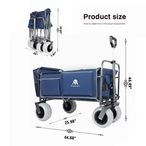 English Elm Beach Utility Wagon with Steel Frame Pneumatic Tires and Collapsible Folding Build W2932P371443