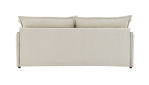English Elm Elisea Beige Fabric Sleeper Sectional Sofa with Storage, Pocket Coil Seats, Removable Covers, Full B2726S00129