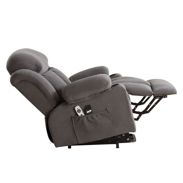 English Elm Power Lift Recliner with Heated Lumbar Massage and Usb Port for Senior Living W1521P453171