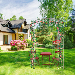 English Elm Metal Birdcage Pavilion Arch Powder Coated Steel Garden Gazebo for Outdoor Ceremonies W1586104488