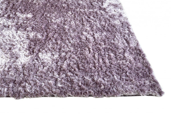 Homeroots 5' Handmade Pink Shag Area Rug - Luxurious Tufted Design For Cozy Living Spaces And Decor Accents Purple Polyester 511000
