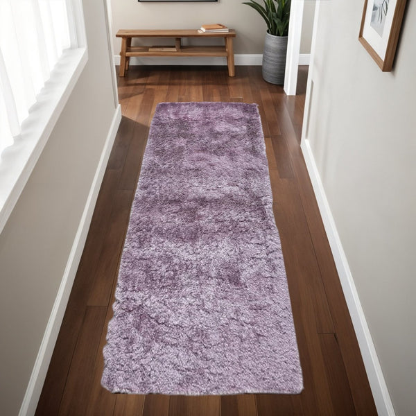 HomeRoots 4' Handmade Pink Shag Area Rug - Plush Retro Design for Cozy Comfort in Any Room Decor Style 6' Runner 511000