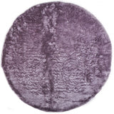 Homeroots 8' Purple Round Shag Tufted Handmade Area Rug Purple Polyester 511001