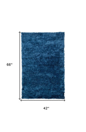 Homeroots 5' Handmade Pink Shag Area Rug - Luxurious Tufted Design For Cozy Living Spaces And Decor Accents 4' X 6' Polyester 511004