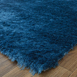 Homeroots 5' X 8' Blue And Green Shag Tufted Handmade Area Rug Blue,Green Polyester 511005