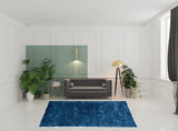 Homeroots 8' X 10' Blue And Green Shag Tufted Handmade Area Rug Blue,Green Polyester 511006