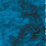 Homeroots 6' Runner Blue And Green Shag Hand Tufted Runner Rug Blue,Green Cotton Blend 511007