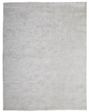 Homeroots 4' X 6' White Shag Tufted Handmade Area Rug White Polyester 511011