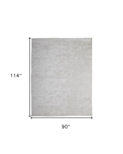 Homeroots 5' Handmade Pink Shag Area Rug - Luxurious Tufted Design For Cozy Living Spaces And Decor Accents 8' X 10' Polyester 511013