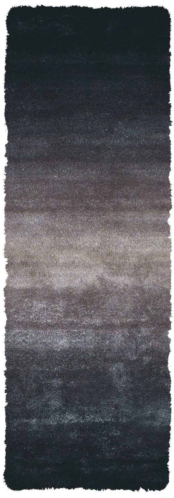 Homeroots 6' Charcoal Shag Hand Tufted Runner Rug  Cotton Blend 511021