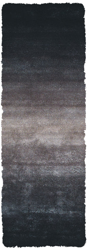 Homeroots 6' Charcoal Shag Hand Tufted Runner Rug  Cotton Blend 511021