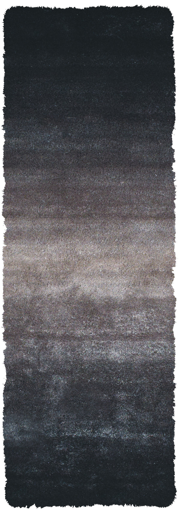 Homeroots 6' Charcoal Shag Hand Tufted Runner Rug  Cotton Blend 511021