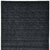 Homeroots 5' X 8' Black Wool Hand Woven Area Rug Black Wool 511043