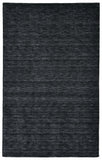 Homeroots 5' X 8' Black Wool Hand Woven Area Rug Black Wool 511043