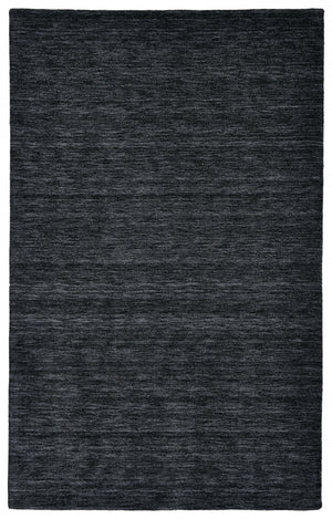 Homeroots 8' X 11' Black Wool Hand Woven Area Rug Black Wool 511044