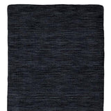 Homeroots 8' Runner Black Hand Woven Runner Rug Black Wool Blend 511046