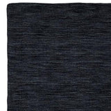 Homeroots 8' Runner Black Hand Woven Runner Rug Black Wool Blend 511046