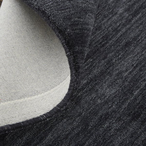 Homeroots 4' Black Wool Hand Woven Area Rug - Stain Resistant, Unique Artisan Craftsmanship For Modern Spaces 10' Round Wool 511048