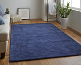 Homeroots 4' X 6' Blue Wool Hand Woven Area Rug Blue Wool 511050