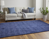 Homeroots 4' X 6' Blue Wool Hand Woven Area Rug Blue Wool 511050