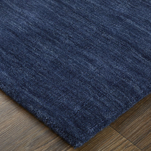 Homeroots 5' X 8' Blue Wool Hand Woven Area Rug Blue Wool 511051
