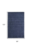 Homeroots 8' X 11' Blue Wool Hand Woven Area Rug Blue Wool 511052