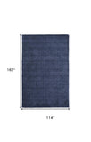 Homeroots 10' X 13' Blue Wool Hand Woven Area Rug Blue Wool 511053