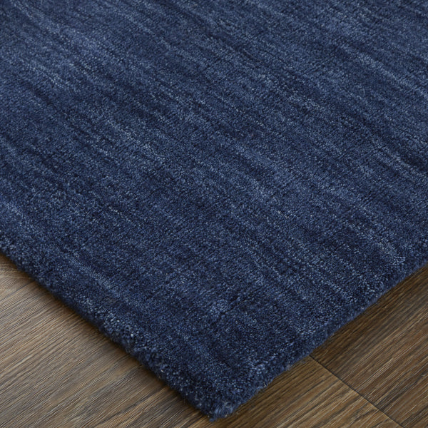 Homeroots 10' X 13' Blue Wool Hand Woven Area Rug Blue Wool 511053