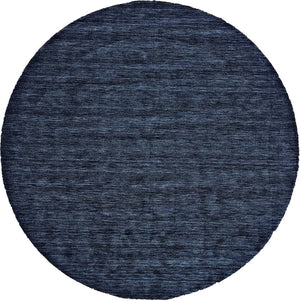 HomeRoots 4' Hand Woven Black Wool Area Rug - Timeless Elegance, Durable Comfort for Modern Living Spaces 10' Round 511056