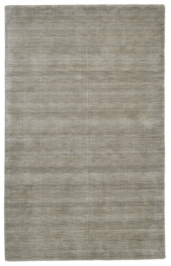Homeroots 8' X 11' Gray And Ivory Wool Hand Woven Area Rug Gray,Ivory Wool 511060