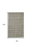 Homeroots 8' X 11' Gray And Ivory Wool Hand Woven Area Rug Gray,Ivory Wool 511060