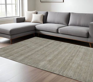HomeRoots 4' Hand Woven Black Wool Area Rug - Timeless Elegance, Durable Comfort for Modern Living Spaces 8' X 11' 511060