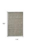 Homeroots 10' X 13' Gray And Ivory Wool Hand Woven Area Rug Gray,Ivory Wool 511061