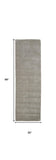 Homeroots 8' Runner Gray And Ivory Shag Hand Woven Runner Rug Gray,Ivory Wool Blend 511062