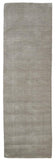 Homeroots 8' Runner Gray And Ivory Shag Hand Woven Runner Rug Gray,Ivory Wool Blend 511062